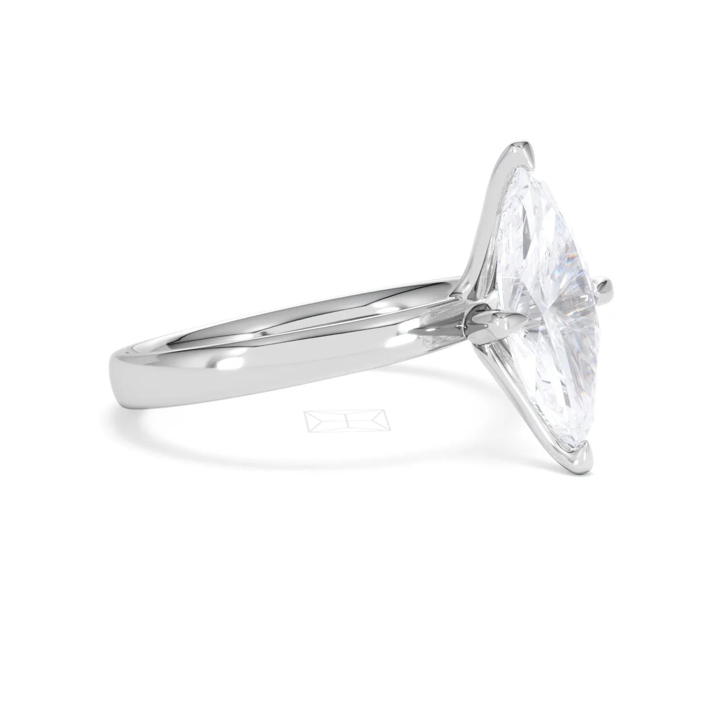 Origin Twist 2.00ct Marquise Cut Lab Diamond Solitaire Engagement Ring in Platinum - Image 18