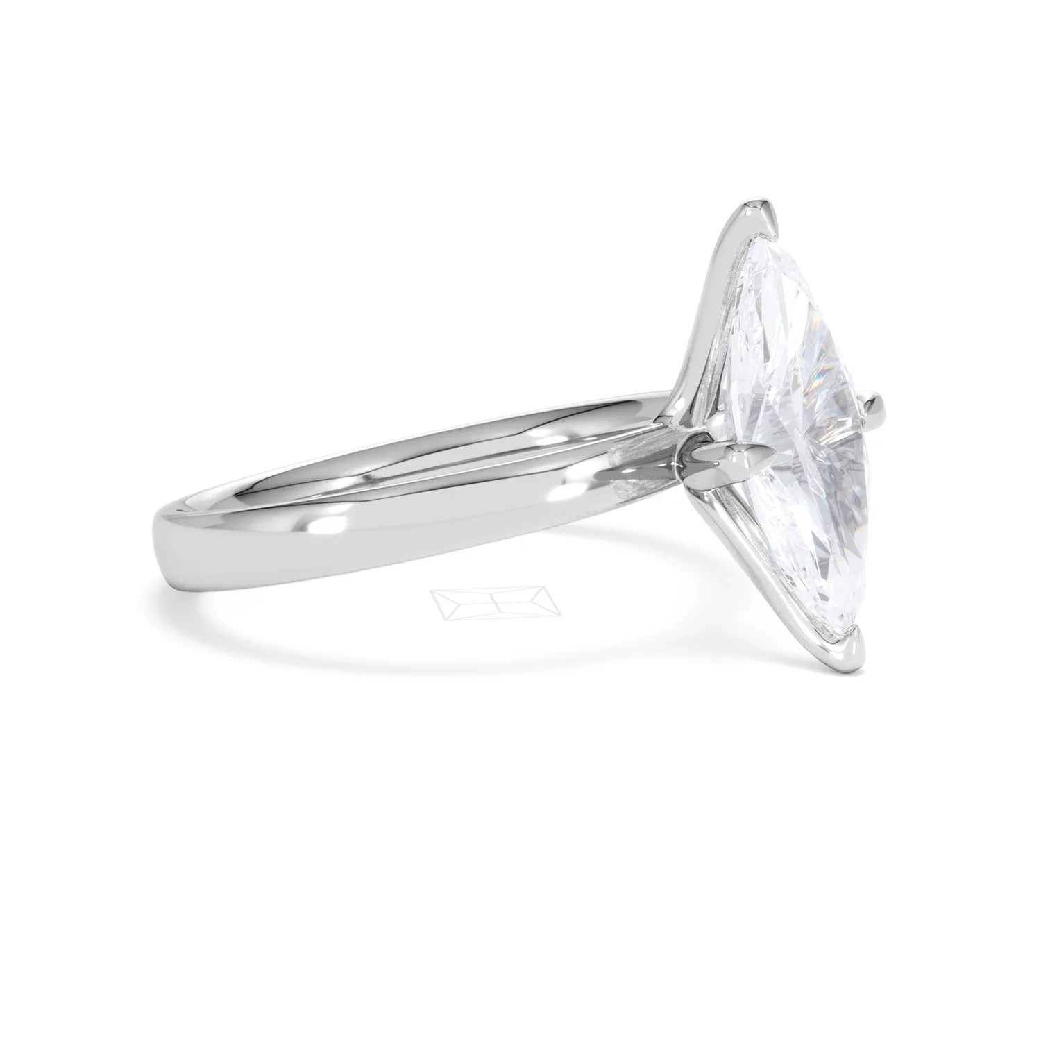 Origin Twist 2.00ct Marquise Cut Lab Diamond Solitaire Engagement Ring in Platinum - Image 19