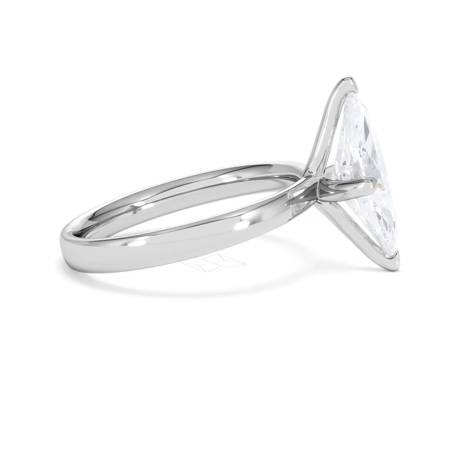 Origin Twist 2.00ct Marquise Cut Lab Diamond Solitaire Engagement Ring in Platinum - Image 25