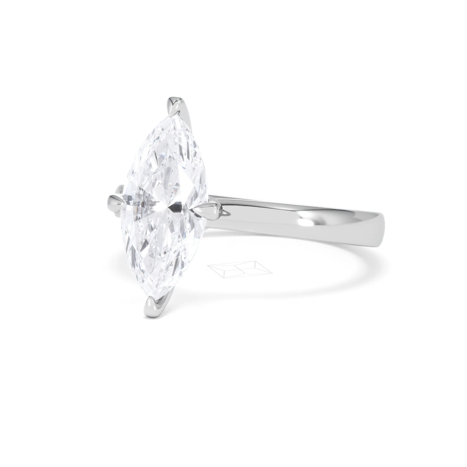 Origin Twist 2.00ct Marquise Cut Lab Diamond Solitaire Engagement Ring in Platinum - Image 81