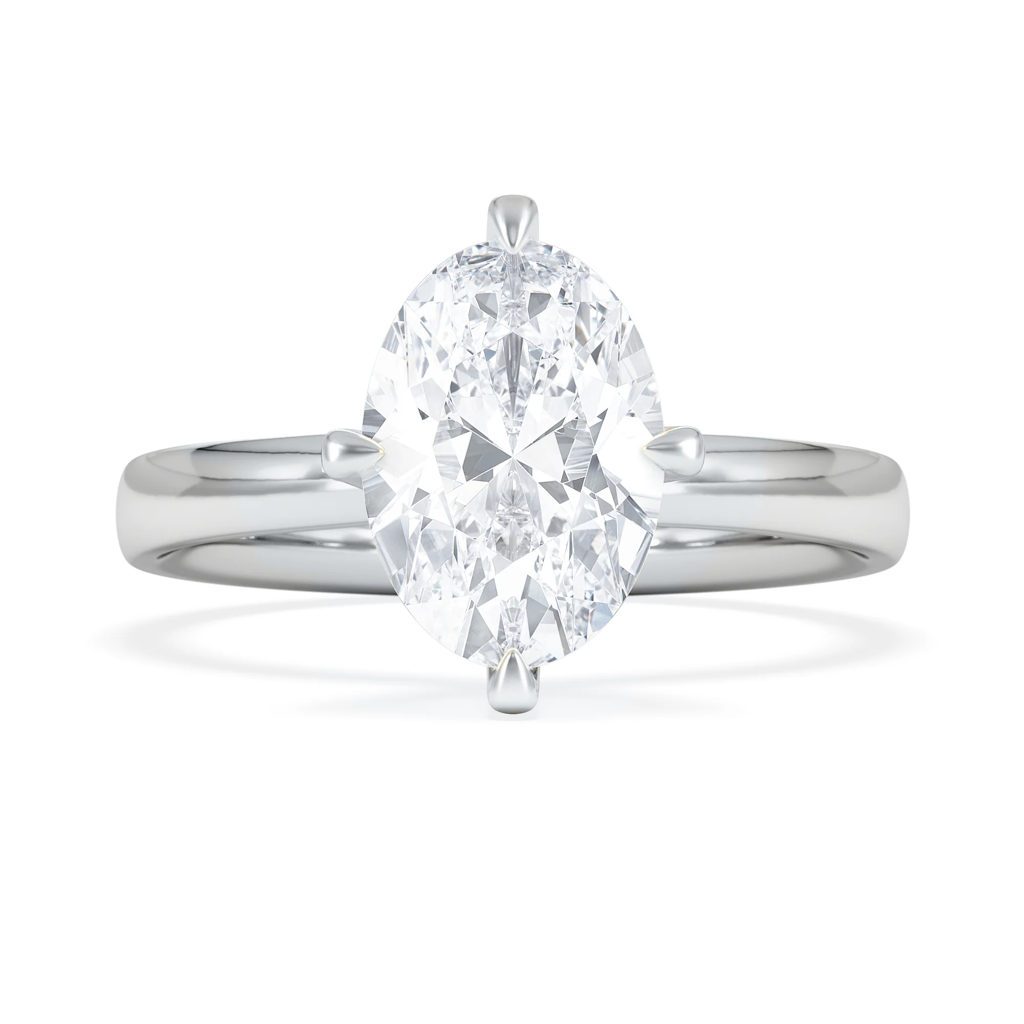 Origin Twist 2.00ct Oval Cut Lab Diamond Solitaire Engagement Ring in Platinum - Image 6