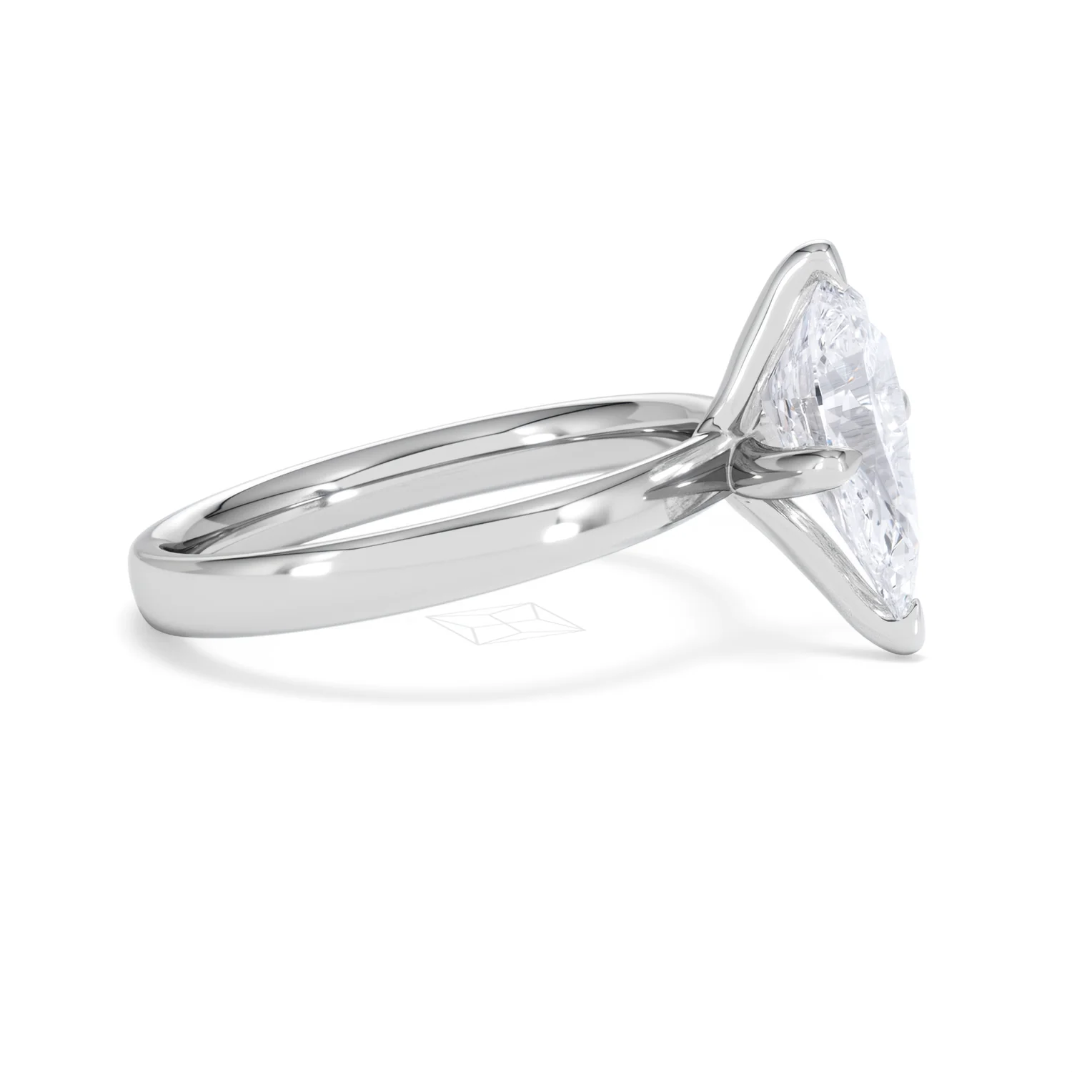 Origin Twist 2.00ct Pear Cut Lab Diamond Solitaire Engagement Ring in Platinum - Image 23