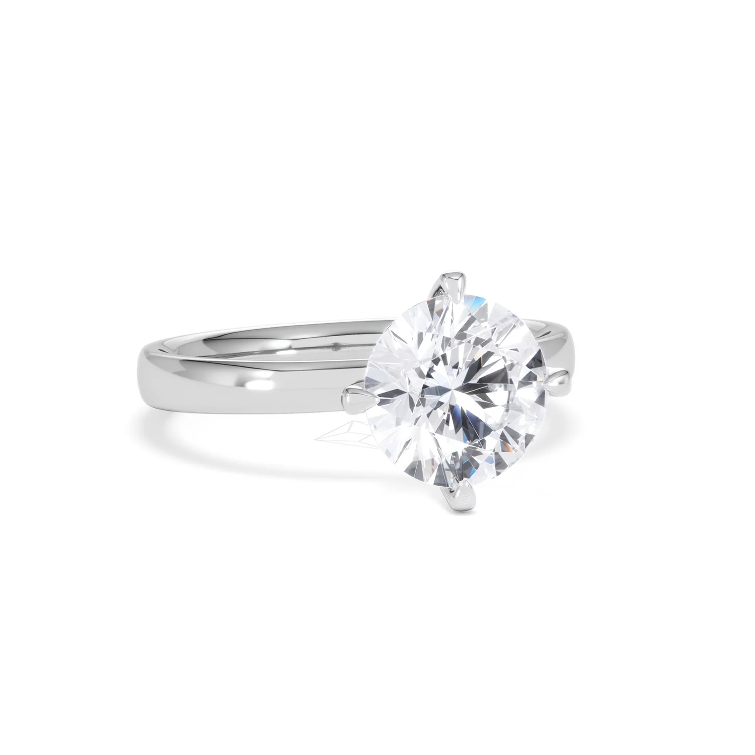 Origin Twist 2.00ct Round Cut Lab Diamond Solitaire Engagement Ring in Platinum - Image 11
