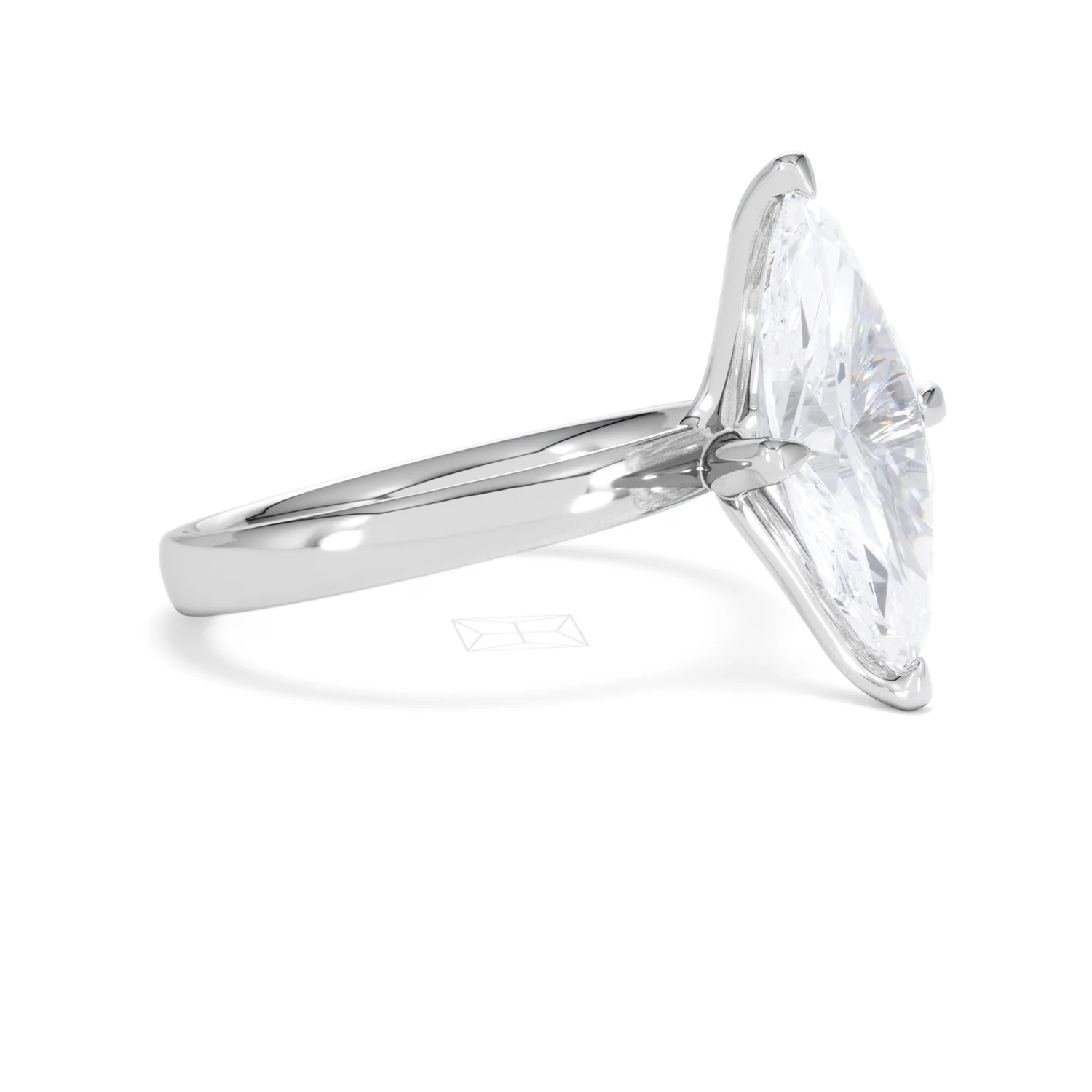 Origin Twist 3.00ct Marquise Cut Lab Diamond Solitaire Engagement Ring in Platinum - Image 19
