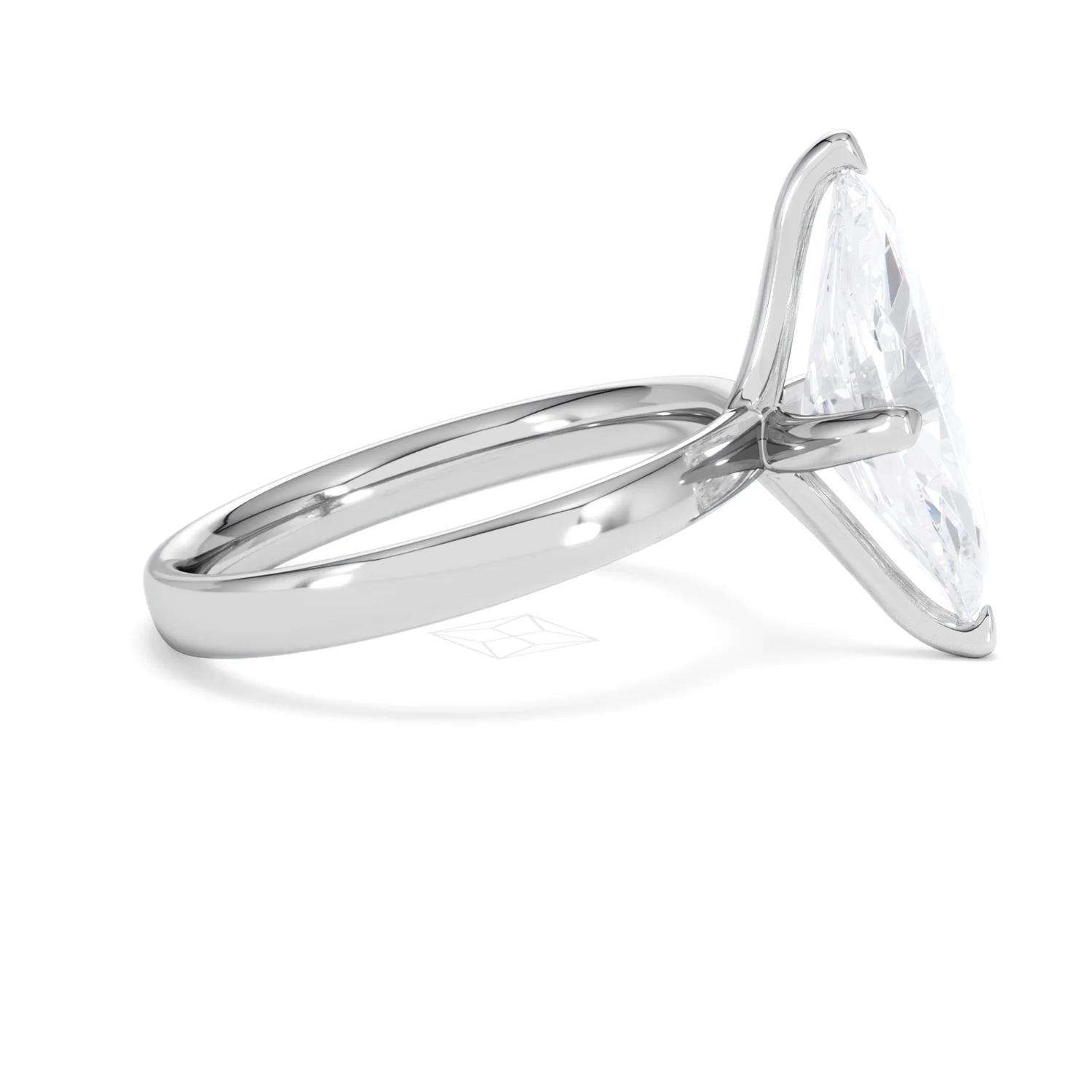 Origin Twist 3.00ct Marquise Cut Lab Diamond Solitaire Engagement Ring in Platinum - Image 25