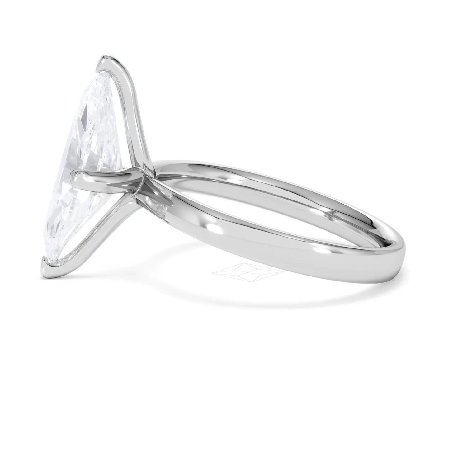Origin Twist 3.00ct Marquise Cut Lab Diamond Solitaire Engagement Ring in Platinum - Image 68