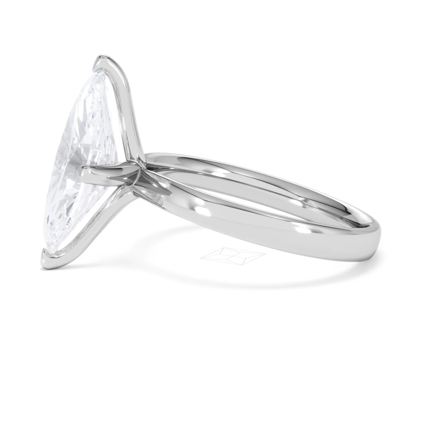 Origin Twist 3.00ct Marquise Cut Lab Diamond Solitaire Engagement Ring in Platinum - Image 70