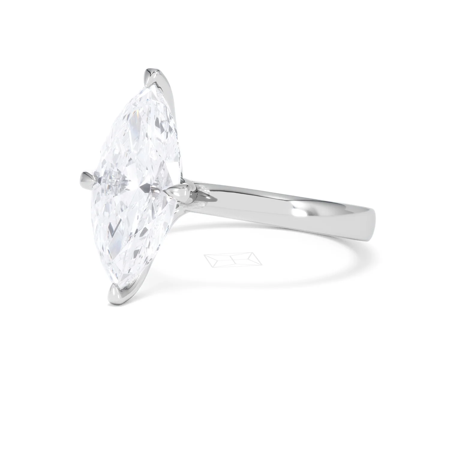Origin Twist 3.00ct Marquise Cut Lab Diamond Solitaire Engagement Ring in Platinum - Image 79