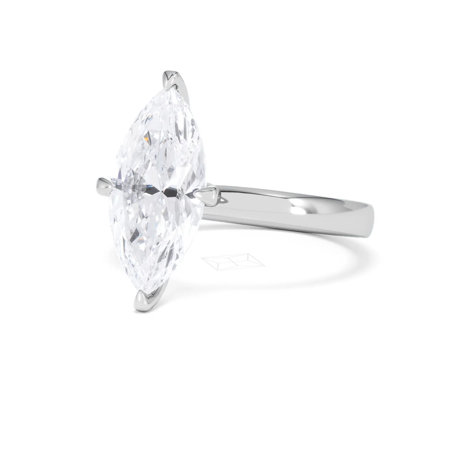 Origin Twist 3.00ct Marquise Cut Lab Diamond Solitaire Engagement Ring in Platinum - Image 81