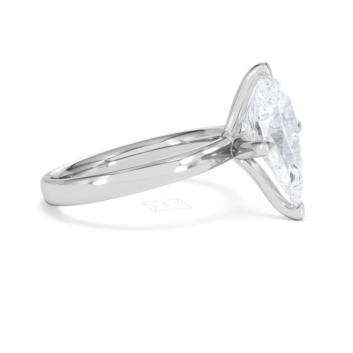 Origin Twist 3.00ct Pear Cut Lab Diamond Solitaire Engagement Ring in Platinum - Image 22