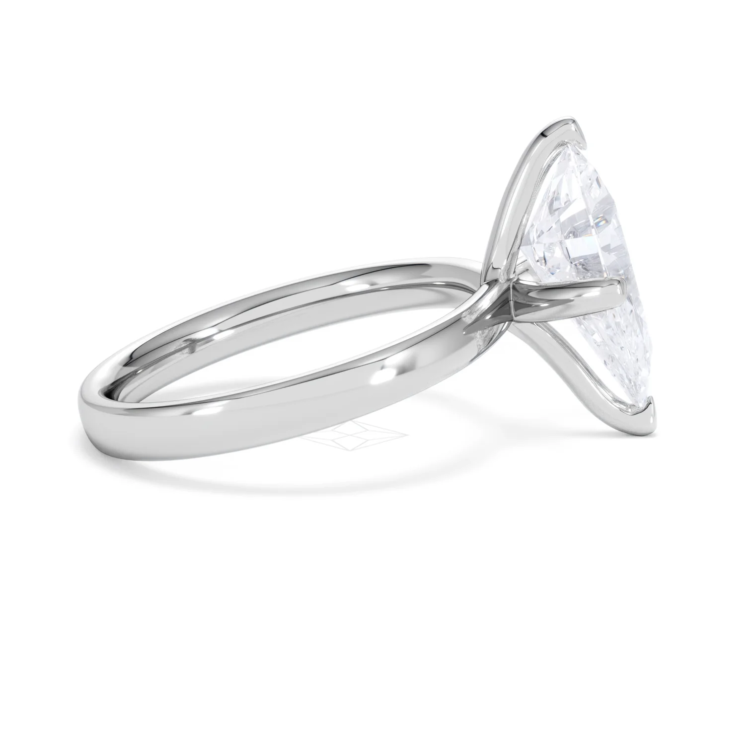Origin Twist 3.00ct Pear Cut Lab Diamond Solitaire Engagement Ring in Platinum - Image 27