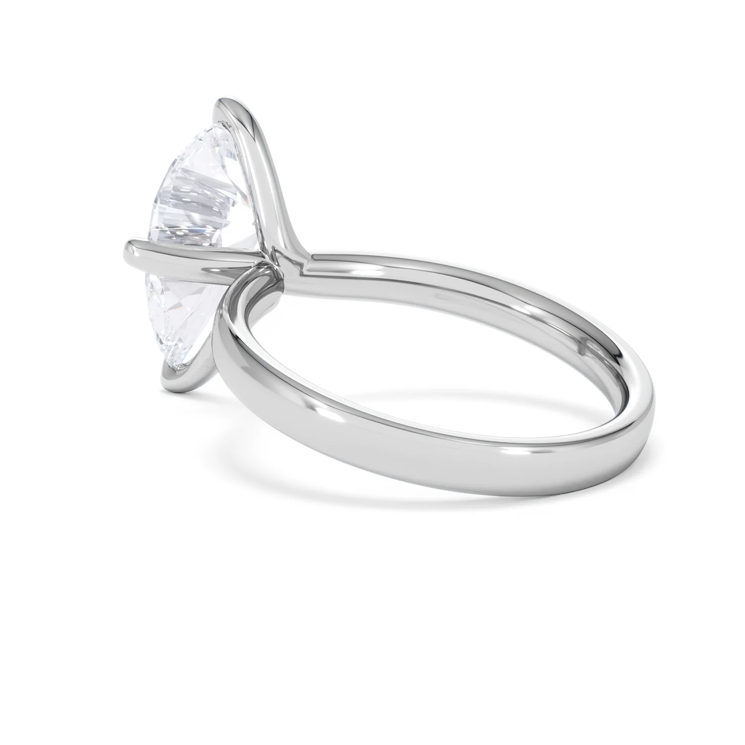 Origin Twist 3.00ct Pear Cut Lab Diamond Solitaire Engagement Ring in Platinum - Image 58