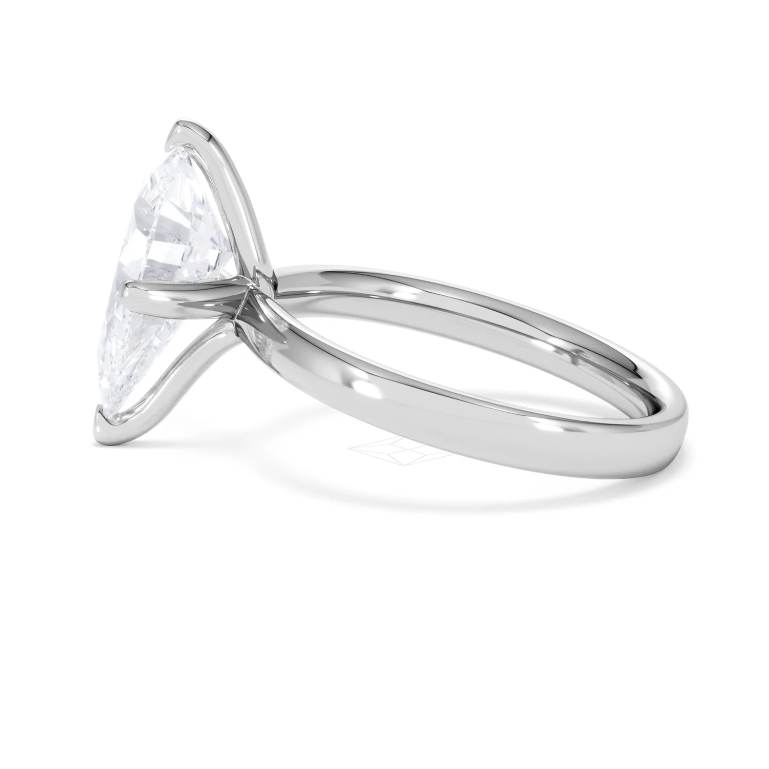 Origin Twist 3.00ct Pear Cut Lab Diamond Solitaire Engagement Ring in Platinum - Image 66