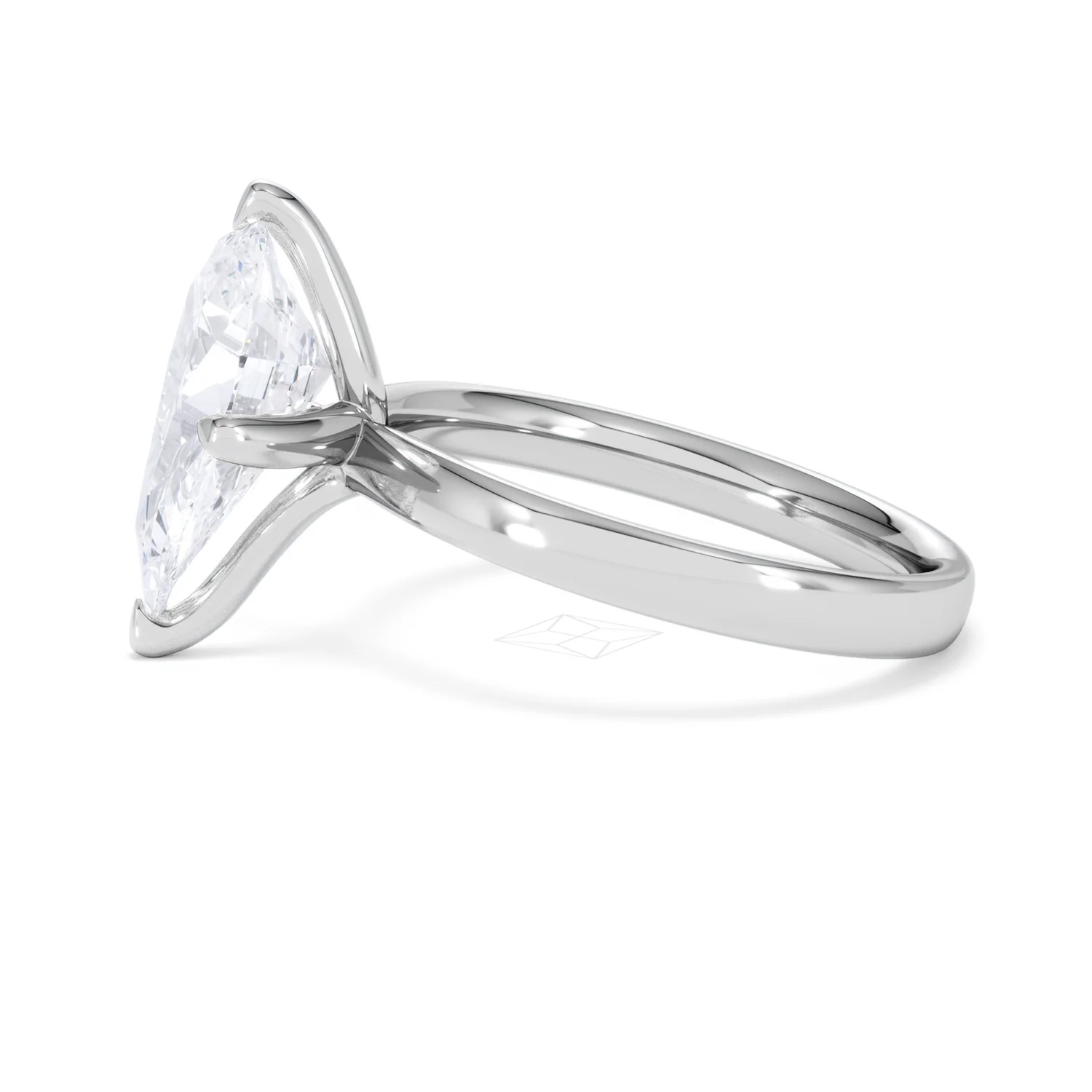 Origin Twist 3.00ct Pear Cut Lab Diamond Solitaire Engagement Ring in Platinum - Image 69
