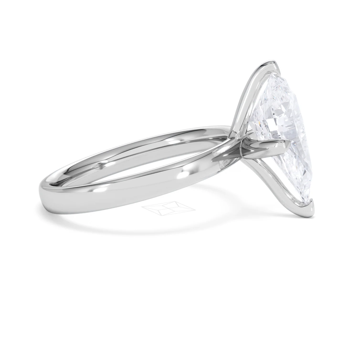 Origin Twist 3.00ct Pear Cut Lab Diamond Solitaire Engagement Ring in Platinum - Image 41