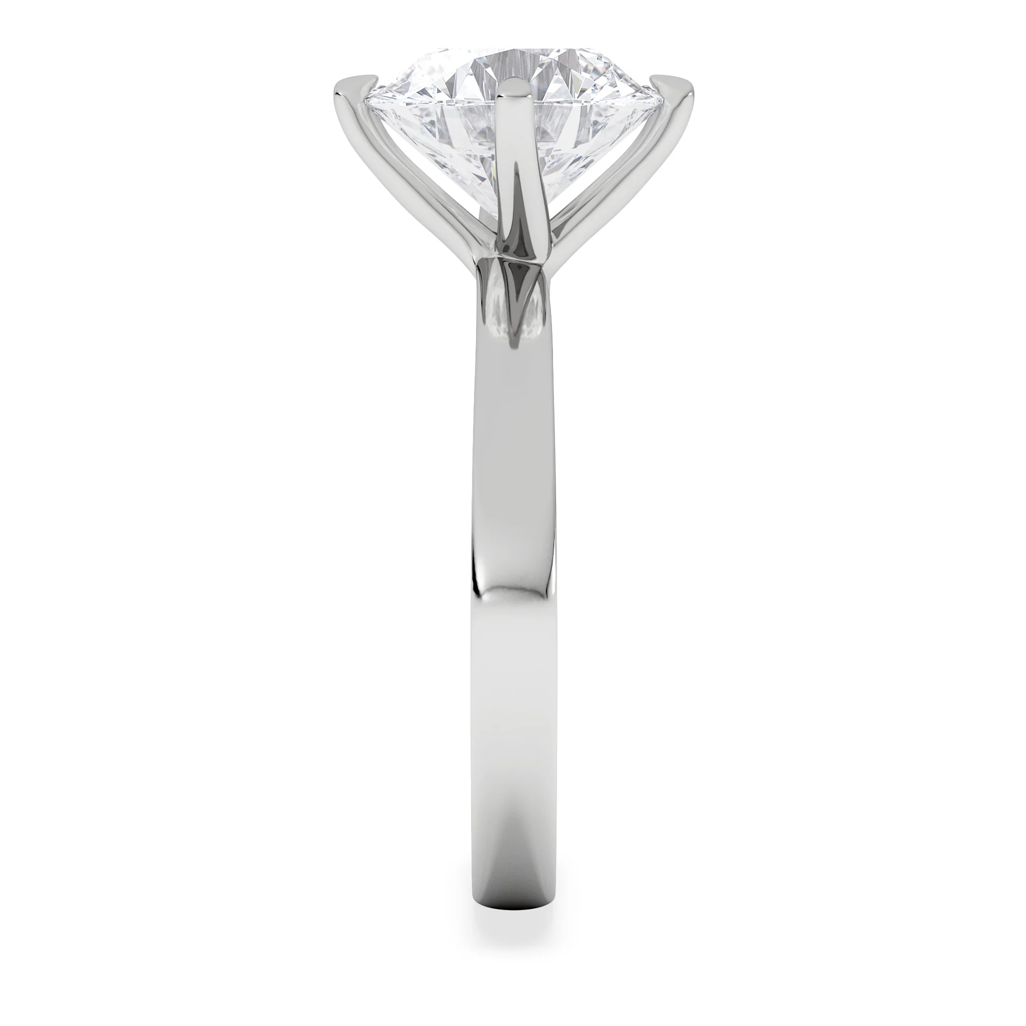 Origin Twist 3.00ct Round Cut Lab Diamond Solitaire Engagement Ring in Platinum - Image 5