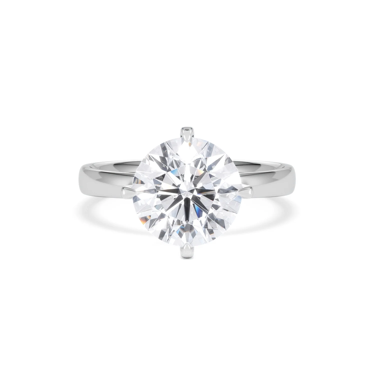 Origin Twist 3.00ct Round Cut Lab Diamond Solitaire Engagement Ring in Platinum - Image 7