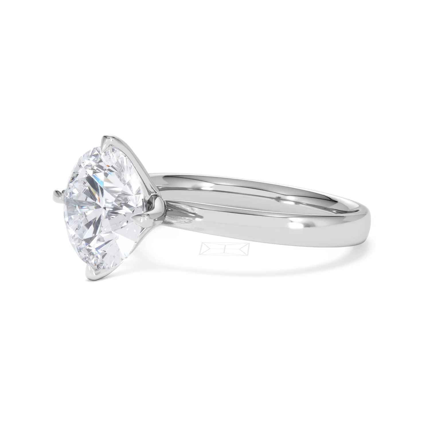 Origin Twist 3.00ct Round Cut Lab Diamond Solitaire Engagement Ring in Platinum - Image 76