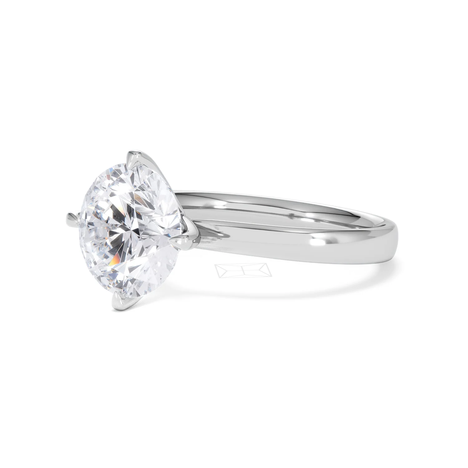 Origin Twist 3.00ct Round Cut Lab Diamond Solitaire Engagement Ring in Platinum - Image 78