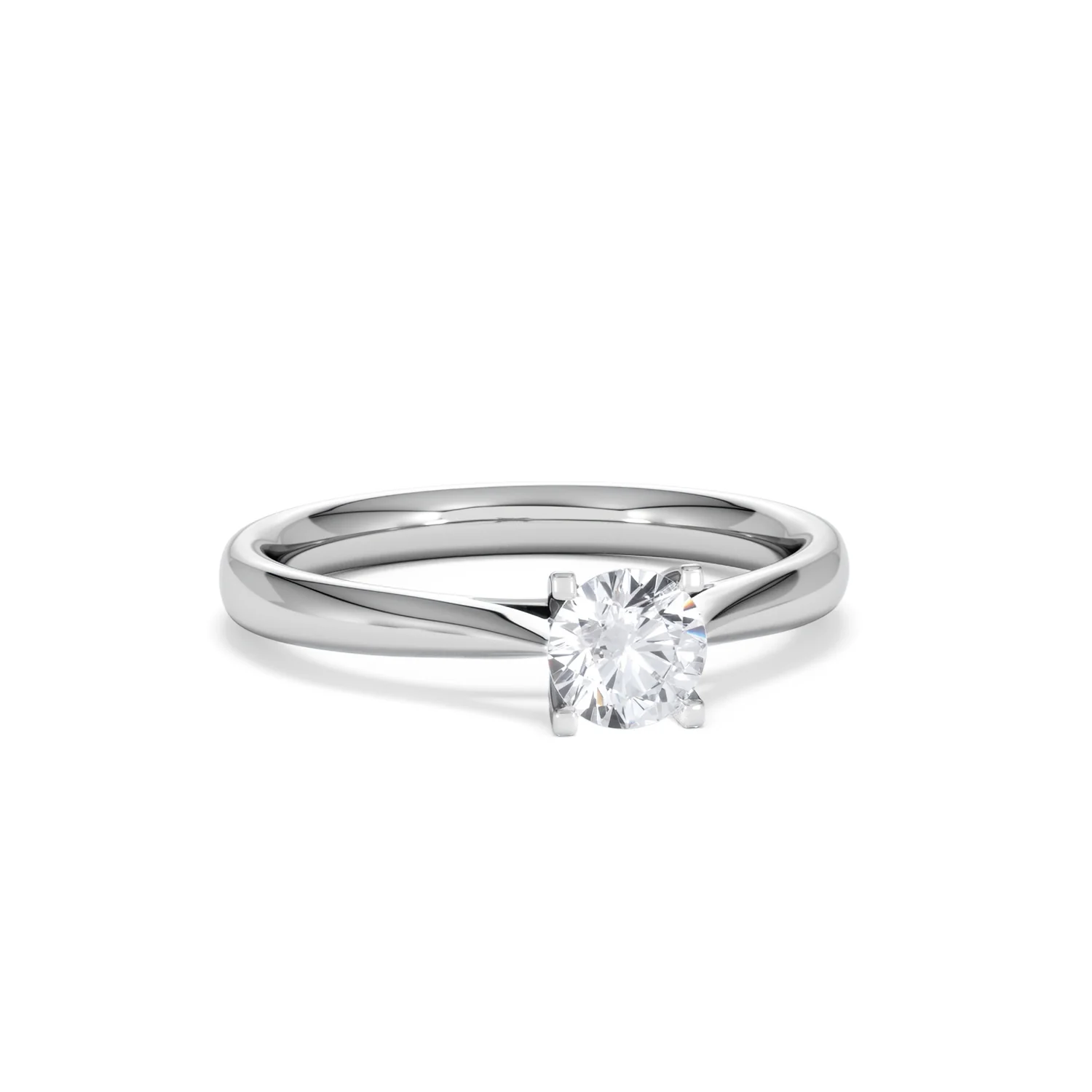 Platinum Half Carat Diamond Engagement Ring Grace Lab F/VS1 - Image 11