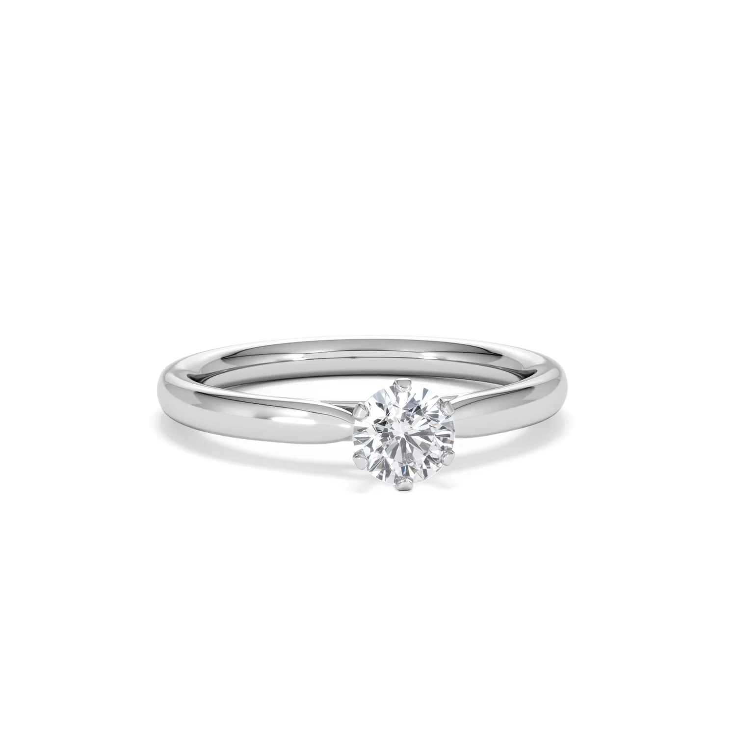 Platinum Half Carat Diamond Engagement Ring Low Chloe Lab F/VS1 - Image 10