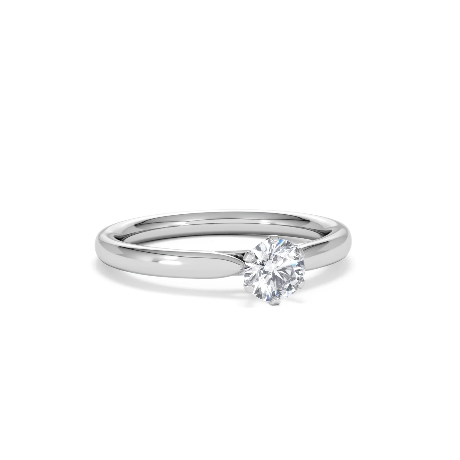 Platinum Half Carat Diamond Engagement Ring Low Chloe Lab F/VS1 - Image 12