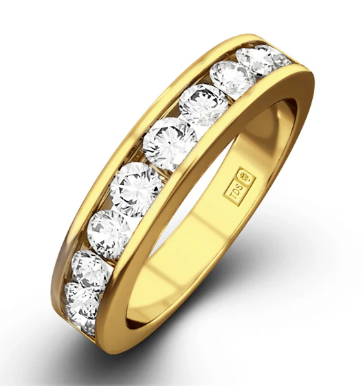 Rae 18K Gold Lab Diamond Half Band Eternity Ring 2.00CT G/VS