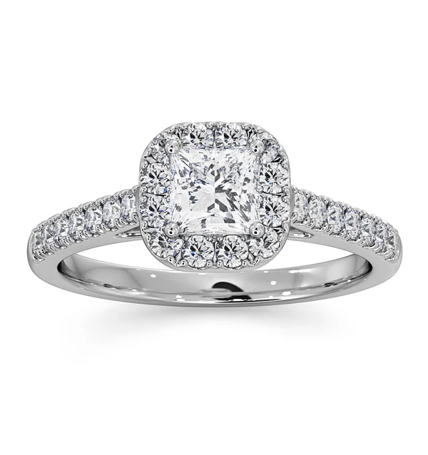 Roxy Diamond Engagement Side Stone Ring in Platinum 0.98CT G/VS2 - Image 3