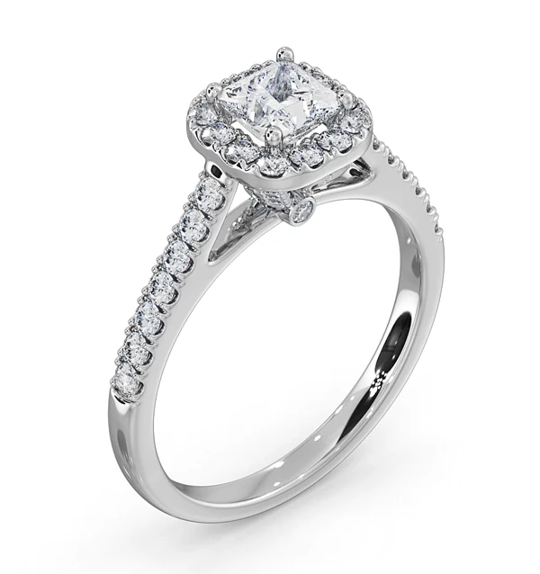 Roxy Diamond Engagement Side Stone Ring in Platinum 0.98CT G/VS2 - Image 4
