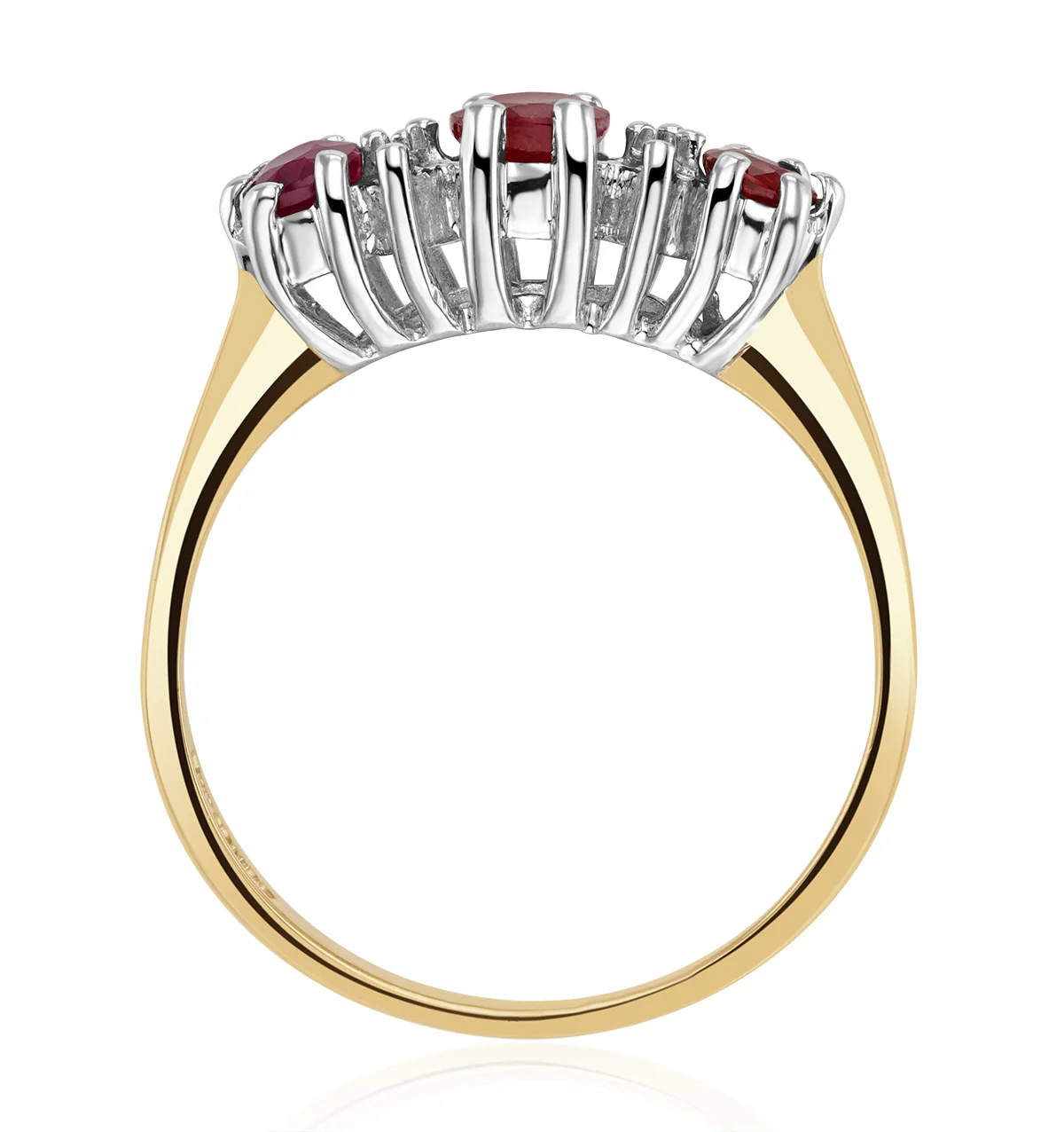 Ruby 0.85ct And Diamond 9K Gold Ring - Image 3
