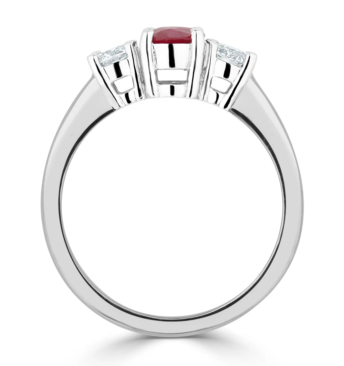 Ruby 1.15ct And Lab Diamonds G/Vs 0.50ct Platinum Ring - Image 3