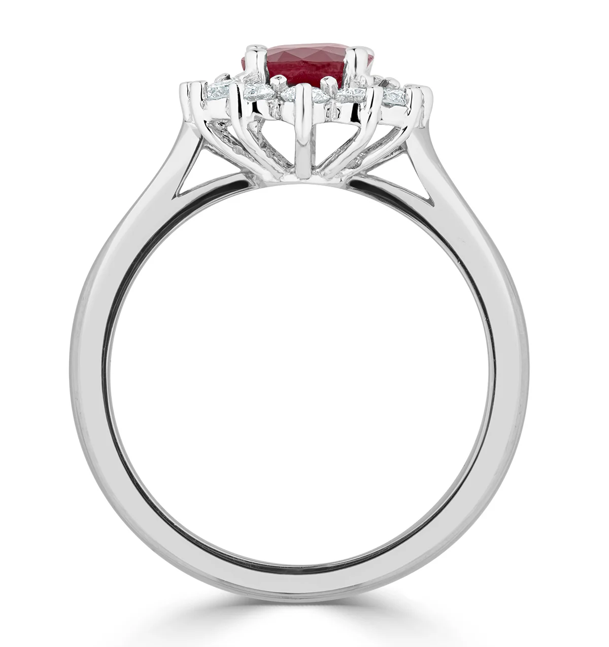 Ruby 1.35ct And Diamond 0.50ct 18K White Gold Ring - Image 3