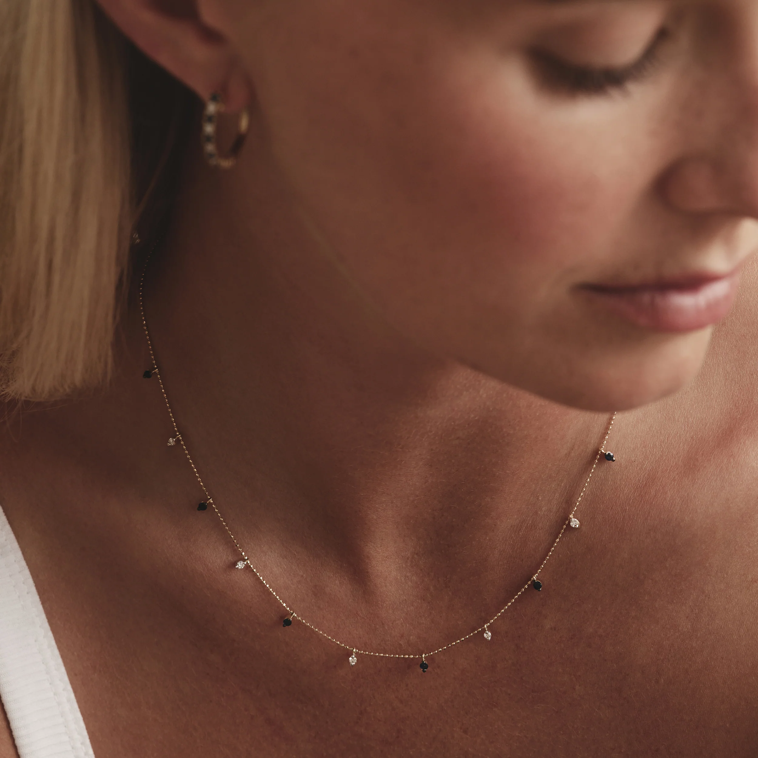 Sapphire and Diamond Necklace in 18K Gold - Vivara Collection - Image 2