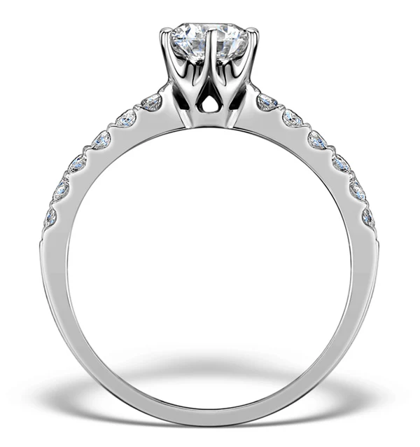 Sidestone Lab Diamond Ring Talia 0.85ct G/Vs1 Platinum - Image 2