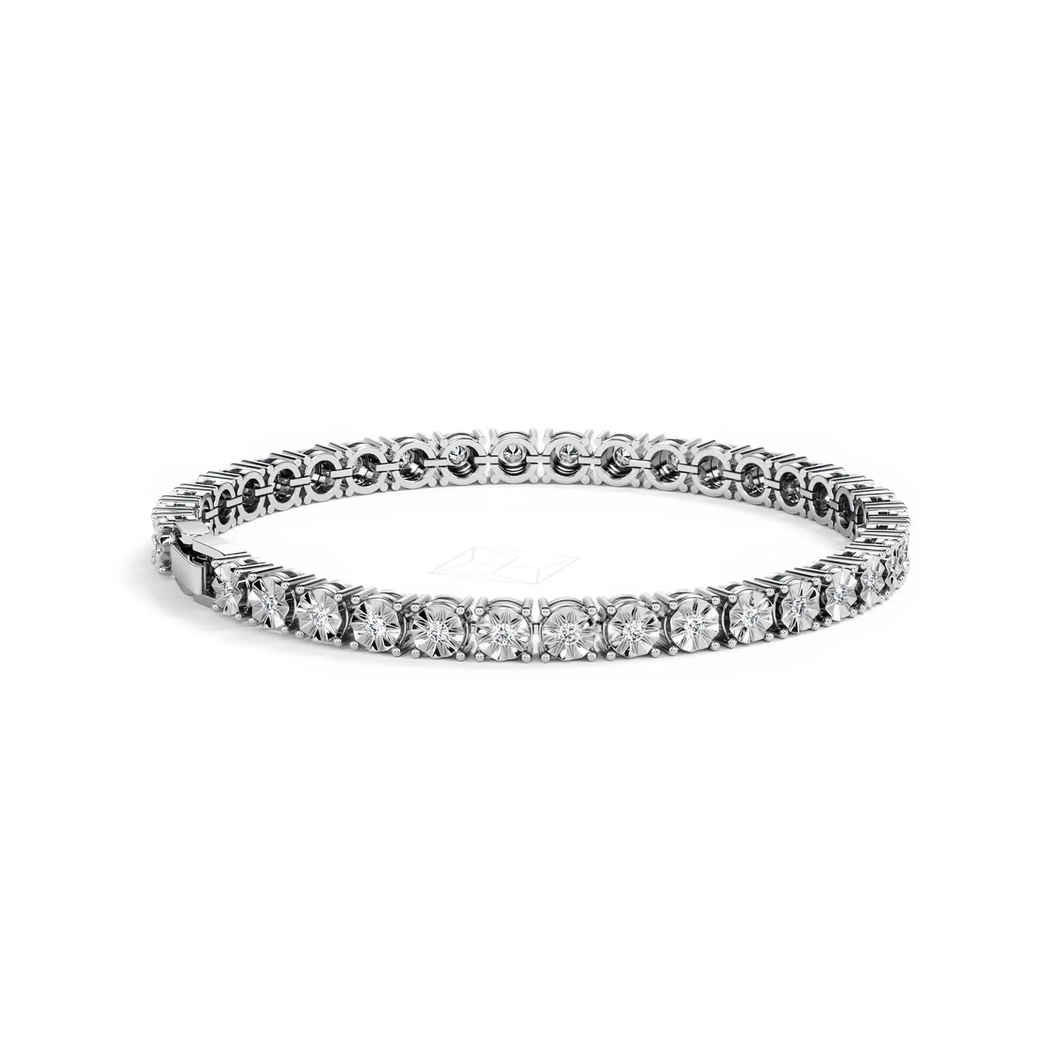Brilliance Lab Silver Diamond Set 1.00ct Tennis Bracelet - Image 34