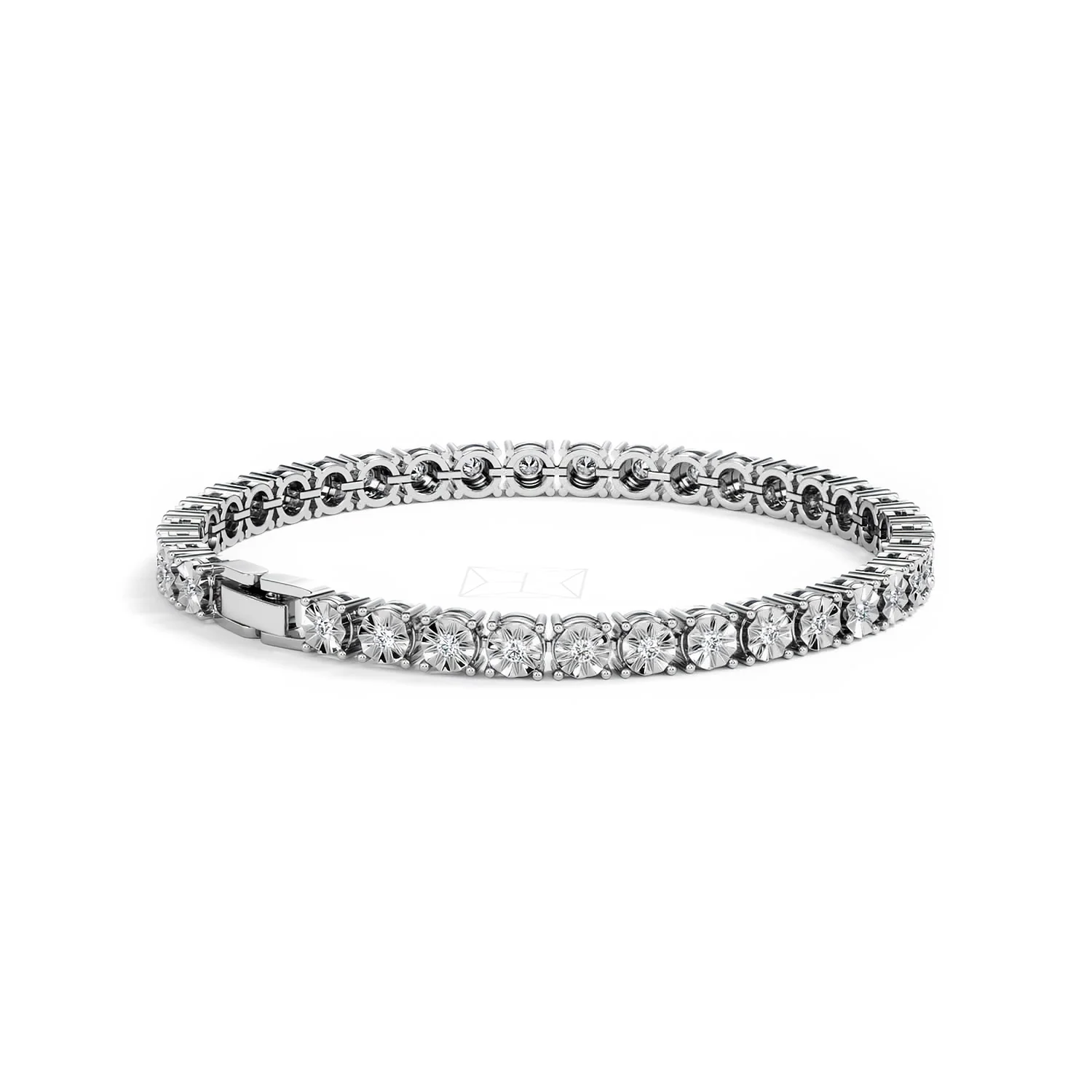 Brilliance Lab Silver Diamond Set 1.00ct Tennis Bracelet - Image 38