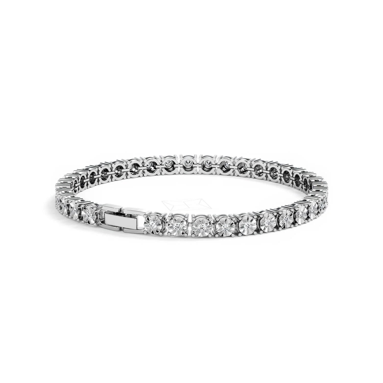 Brilliance Lab Silver Diamond Set 1.00ct Tennis Bracelet - Image 42