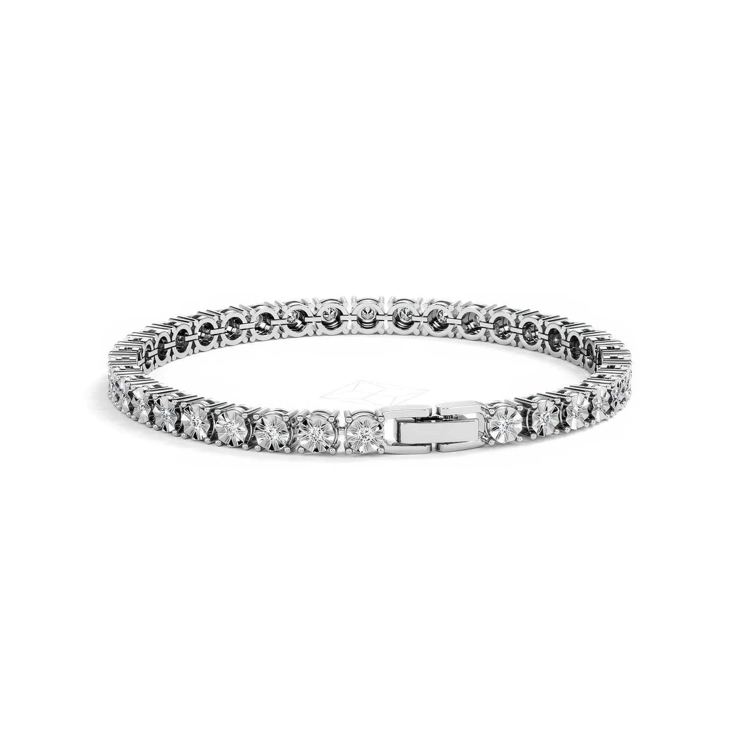 Brilliance Lab Silver Diamond Set 1.00ct Tennis Bracelet - Image 52