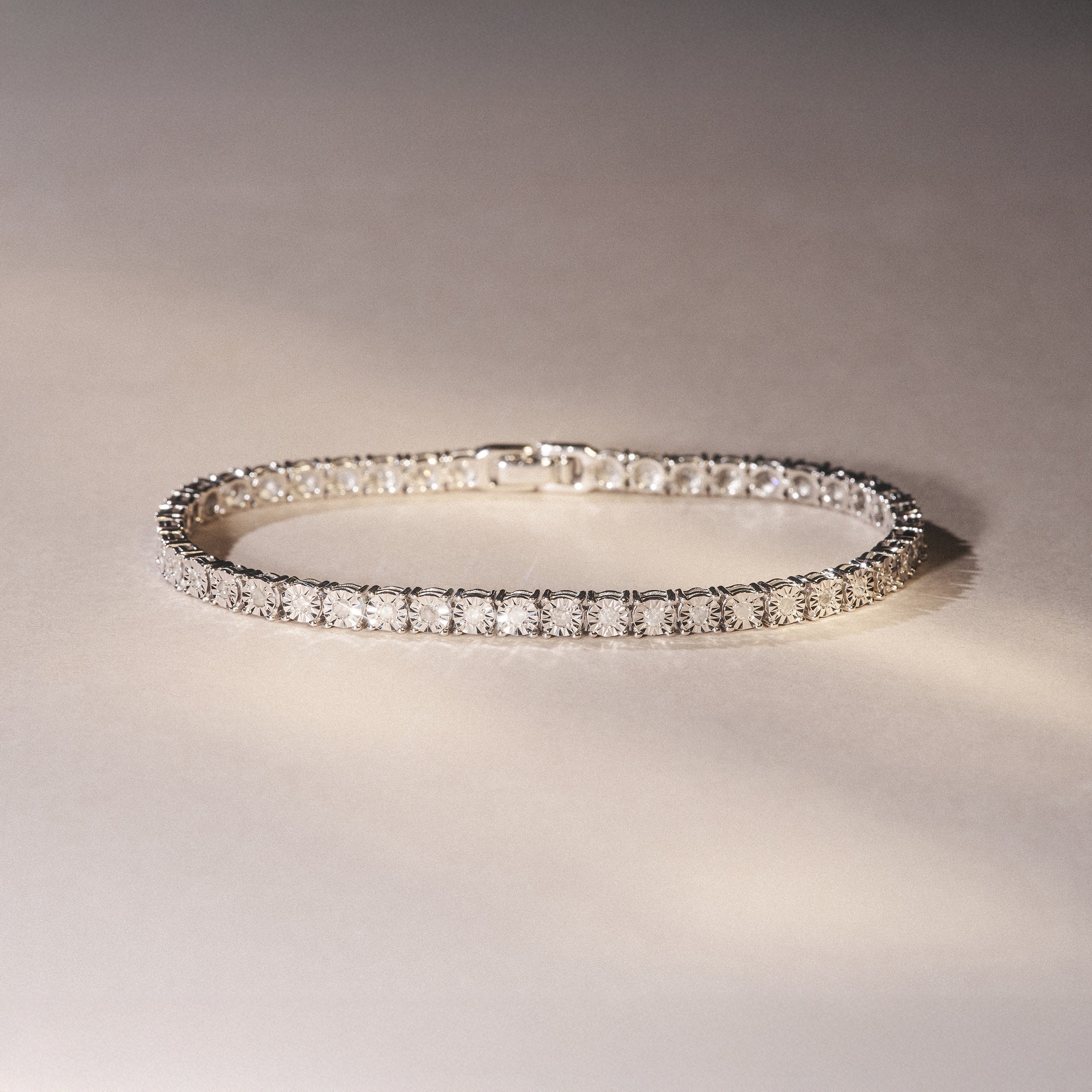 Brilliance Lab Silver Diamond Set 1.00ct Tennis Bracelet - Image 7