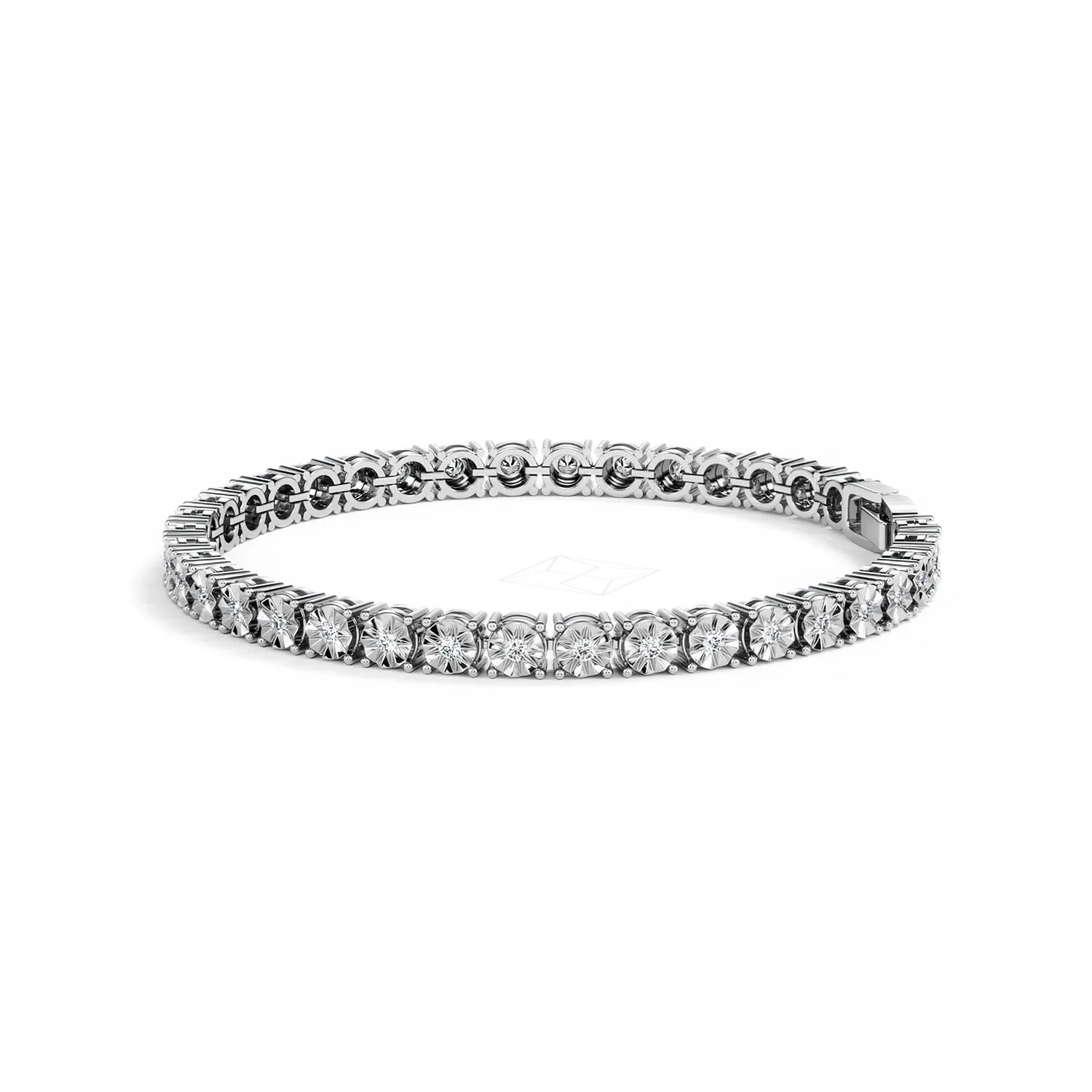 Brilliance Lab Silver Diamond Set 1.00ct Tennis Bracelet - Image 72