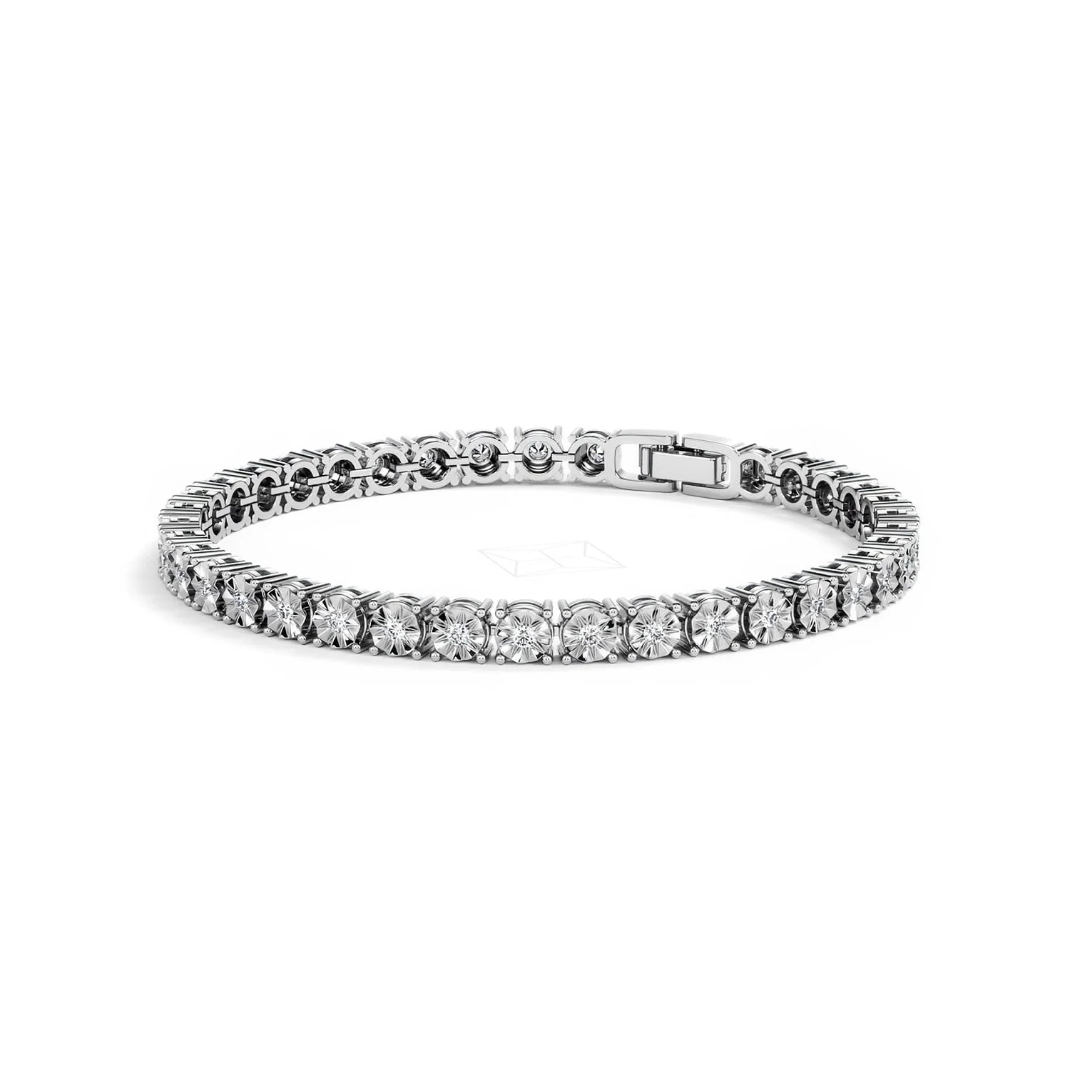 Brilliance Lab Silver Diamond Set 1.00ct Tennis Bracelet - Image 83