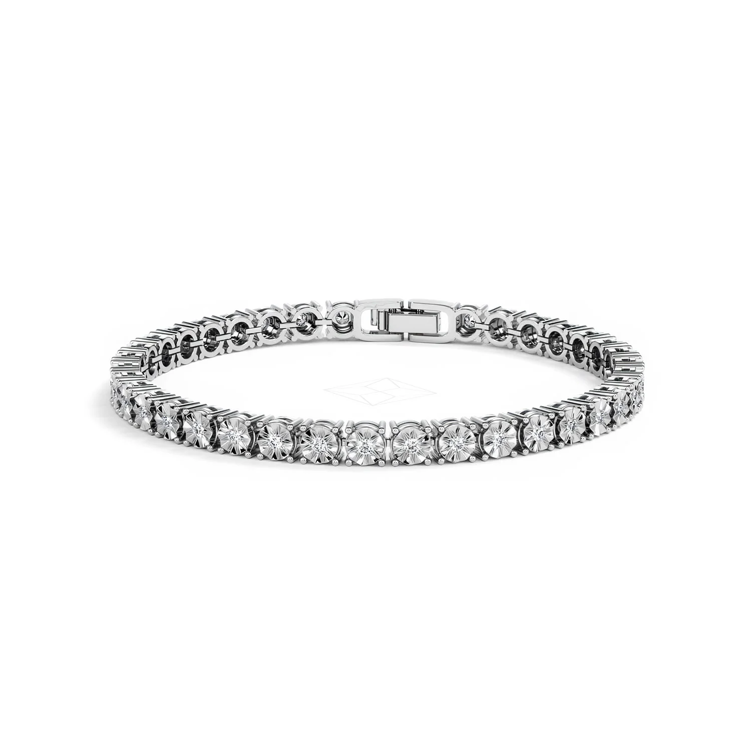 Brilliance Lab Silver Diamond Set 1.00ct Tennis Bracelet - Image 87
