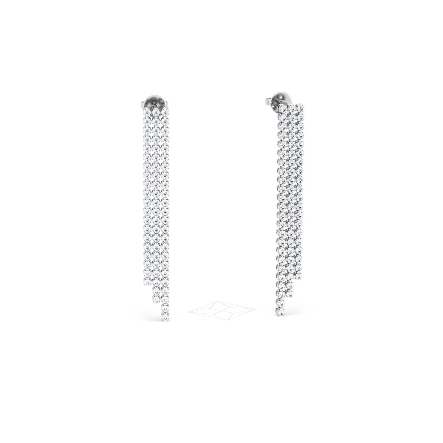 Soirée 1.75ct Round Cut Lab Diamond Drop Earrings in 18K White Gold - Image 11