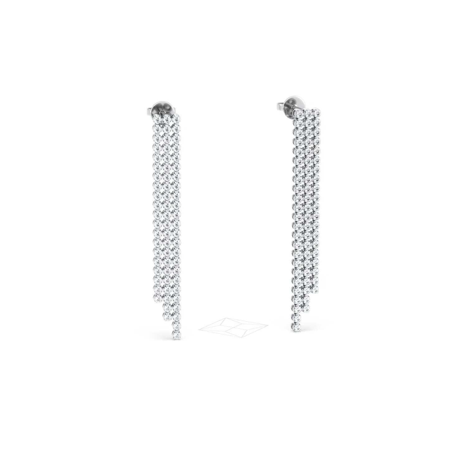 Soirée 1.75ct Round Cut Lab Diamond Drop Earrings in 18K White Gold - Image 12