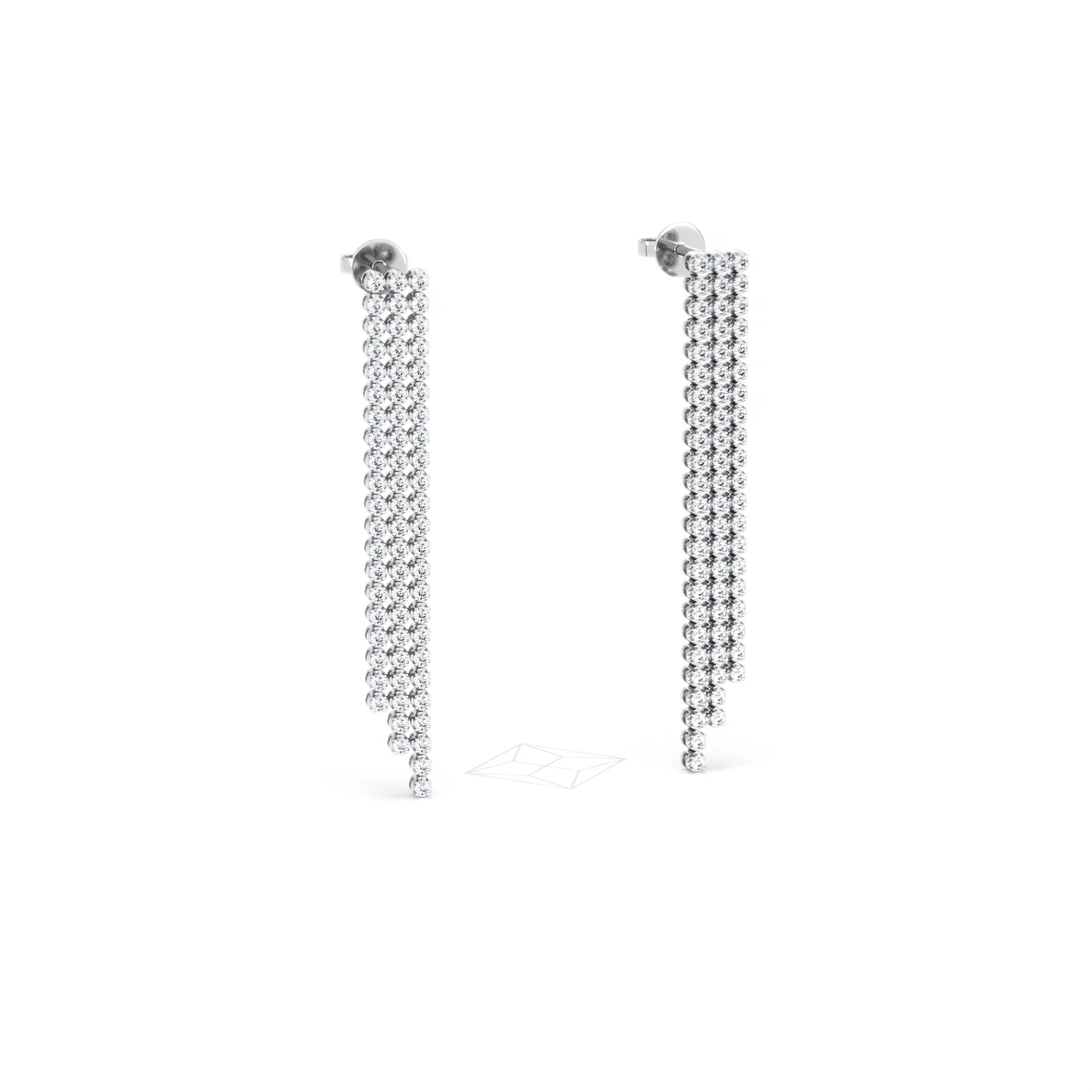Soirée 1.75ct Round Cut Lab Diamond Drop Earrings in 18K White Gold - Image 13