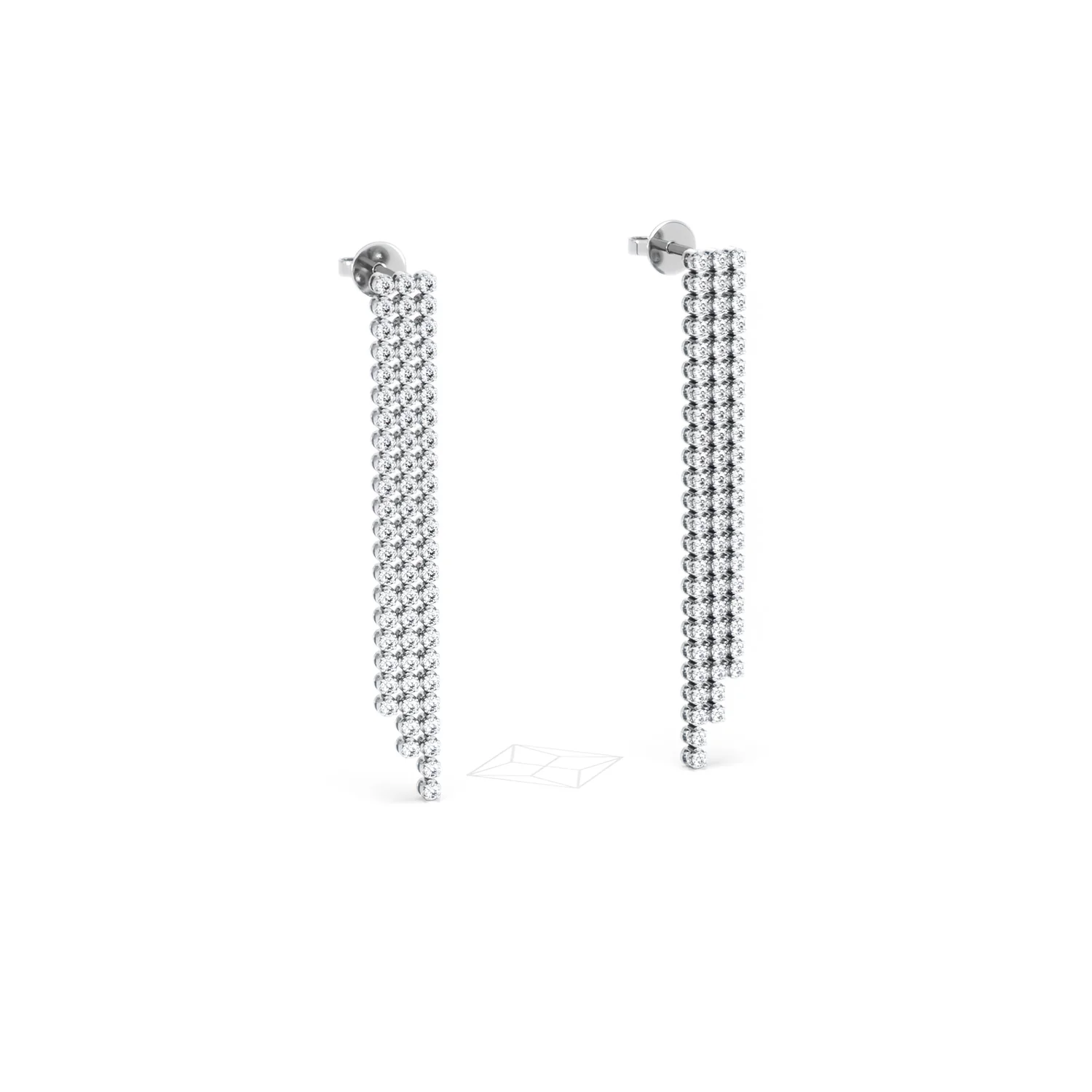 Soirée 1.75ct Round Cut Lab Diamond Drop Earrings in 18K White Gold - Image 14