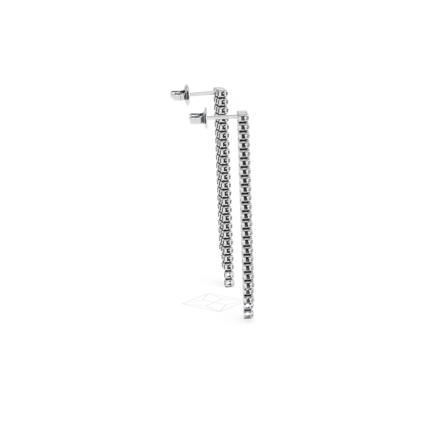 Soirée 1.75ct Round Cut Lab Diamond Drop Earrings in 18K White Gold - Image 31