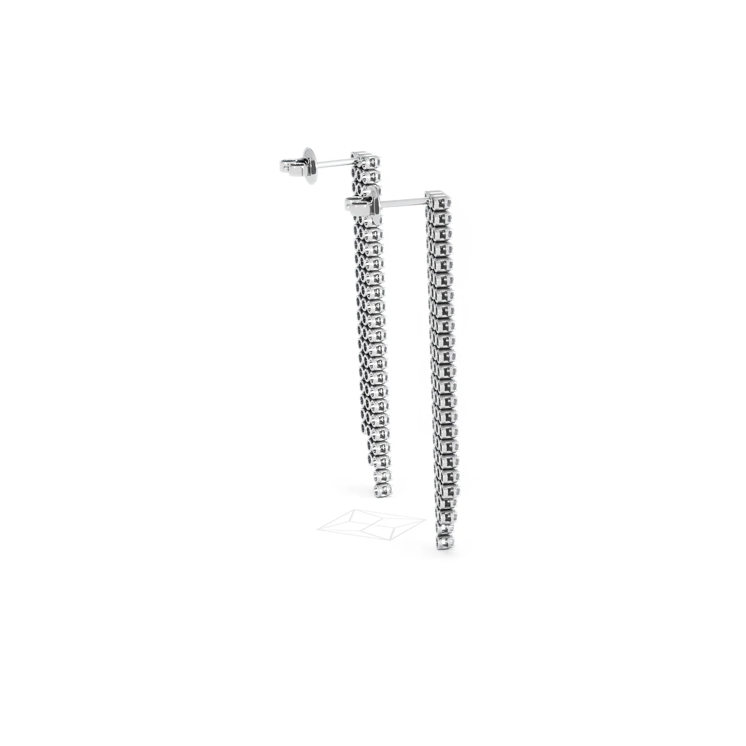 Soirée 1.75ct Round Cut Lab Diamond Drop Earrings in 18K White Gold - Image 33