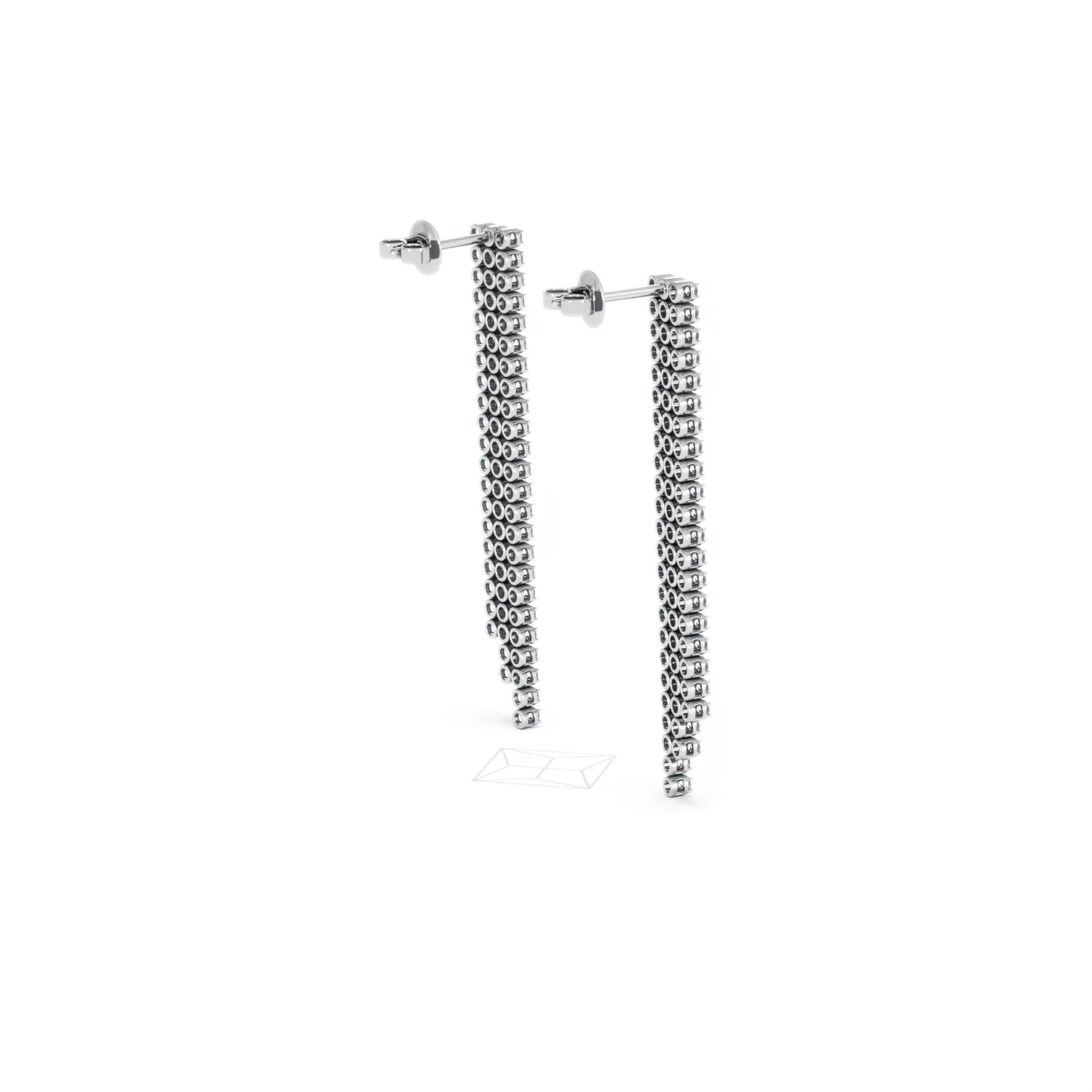 Soirée 1.75ct Round Cut Lab Diamond Drop Earrings in 18K White Gold - Image 36