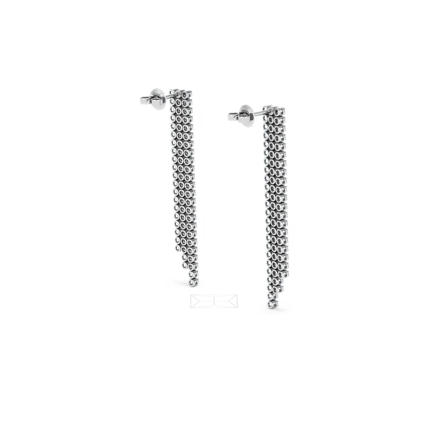 Soirée 1.75ct Round Cut Lab Diamond Drop Earrings in 18K White Gold - Image 39